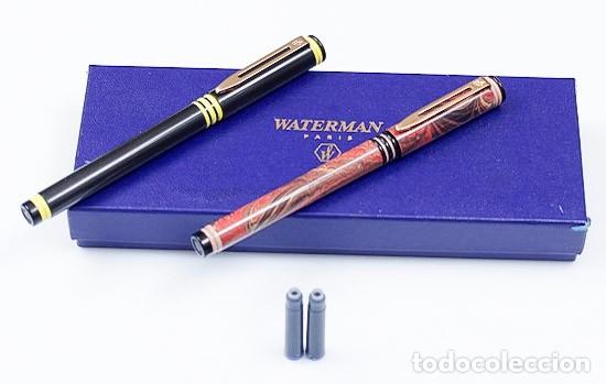 Plumas estilogr&aacute;ficas antiguas: Pareja de Plumas Waterman Forum - Dos Estilos: Cl&aacute;sico y Marmoleado