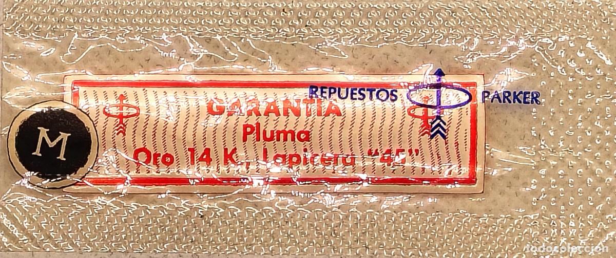 Plumas estilogr&aacute;ficas antiguas: PARKER - PLUMILLA DE REPUESTO PARKER 45 - (A) - VINTAGE - ORO 14 K. - PUNTA MEDIUM - NUEVA EN ENVASE