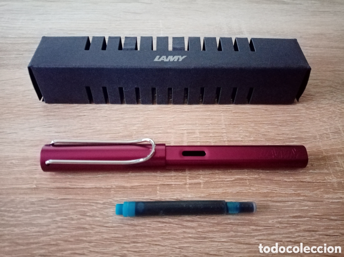 Plumas estilogr&aacute;ficas antiguas: PLUMA LAMY AL STAR, COLOR P&Uacute;RPURA OSCURO, A ESTRENAR