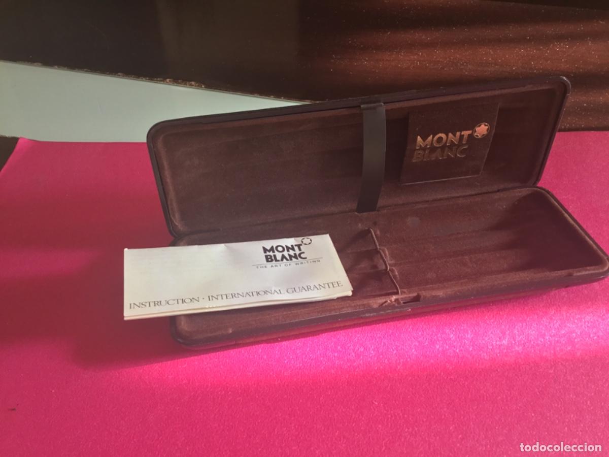 Plumas estilogr&aacute;ficas antiguas: CAJA ESTUCHE PARA PLUMA ESTILOGRAFICA O BOLIGRAFO MONTBLANC MONT BLANC ORIGINAL