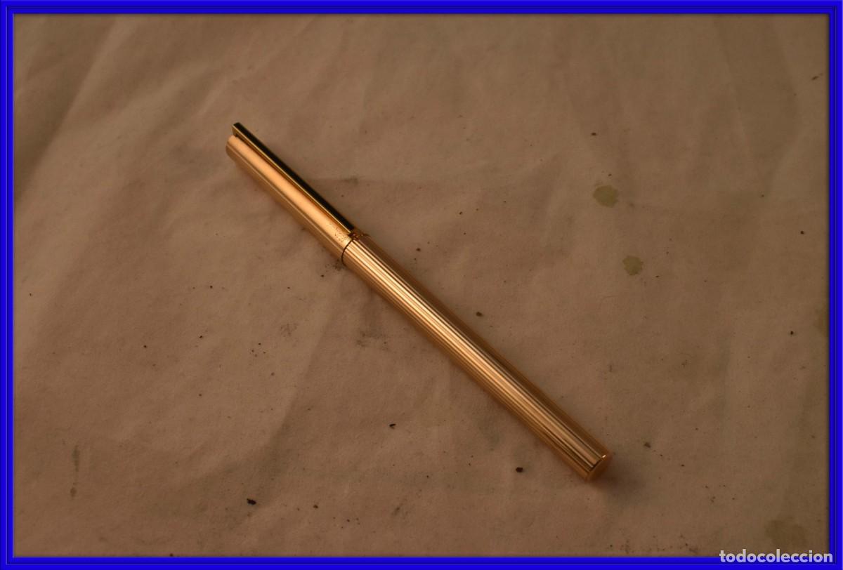 Plumas estilogr&aacute;ficas antiguas: Pluma Dupont de oro con plumin de 18 kt