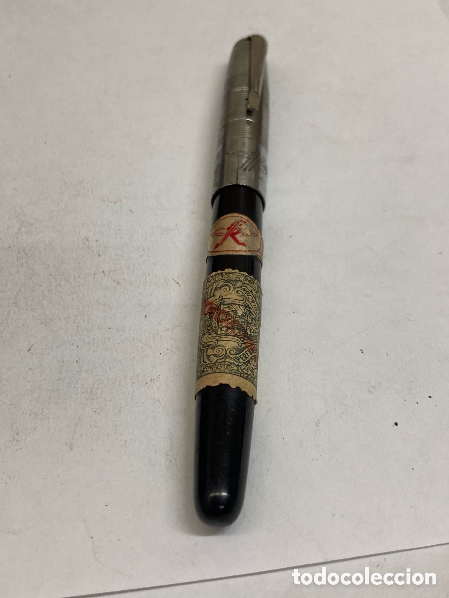 Plumas estilogr&aacute;ficas antiguas: Pluma con sello aduana antigua