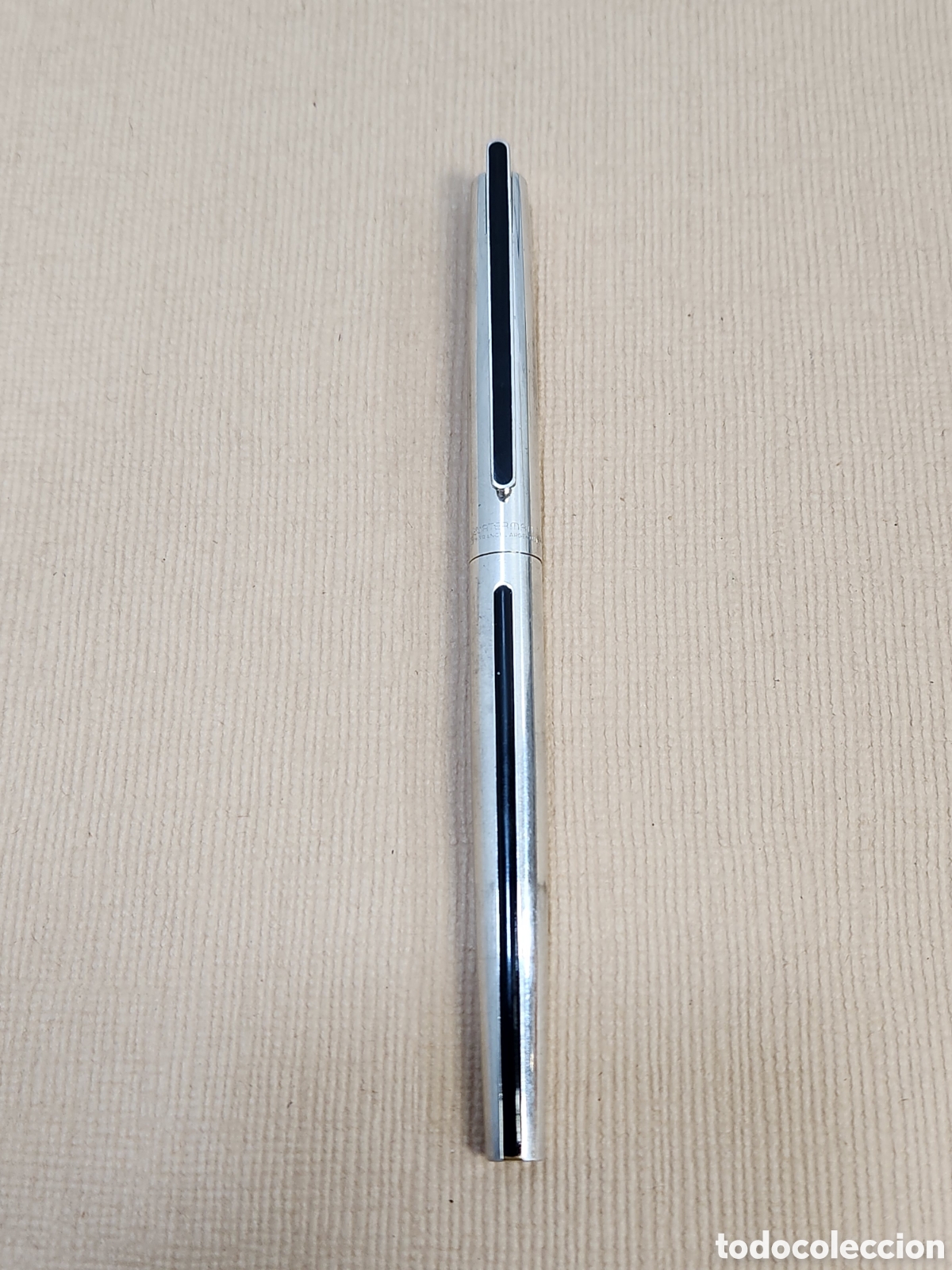 Plumas estilogr&aacute;ficas antiguas: Bol&iacute;grafo Pluma waterman plata, punta de oro 18 k