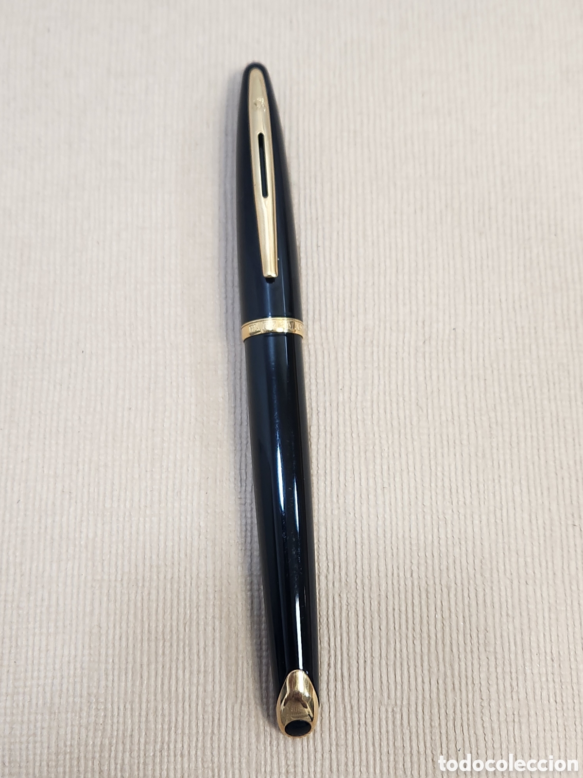 Plumas estilogr&aacute;ficas antiguas: Pluma waterman punta de oro 18 k - Foto 3
