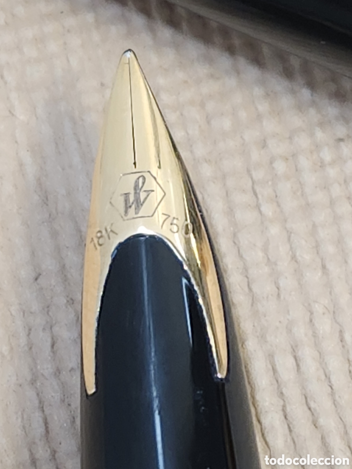 Plumas estilogr&aacute;ficas antiguas: Pluma waterman punta de oro 18 k - Foto 6