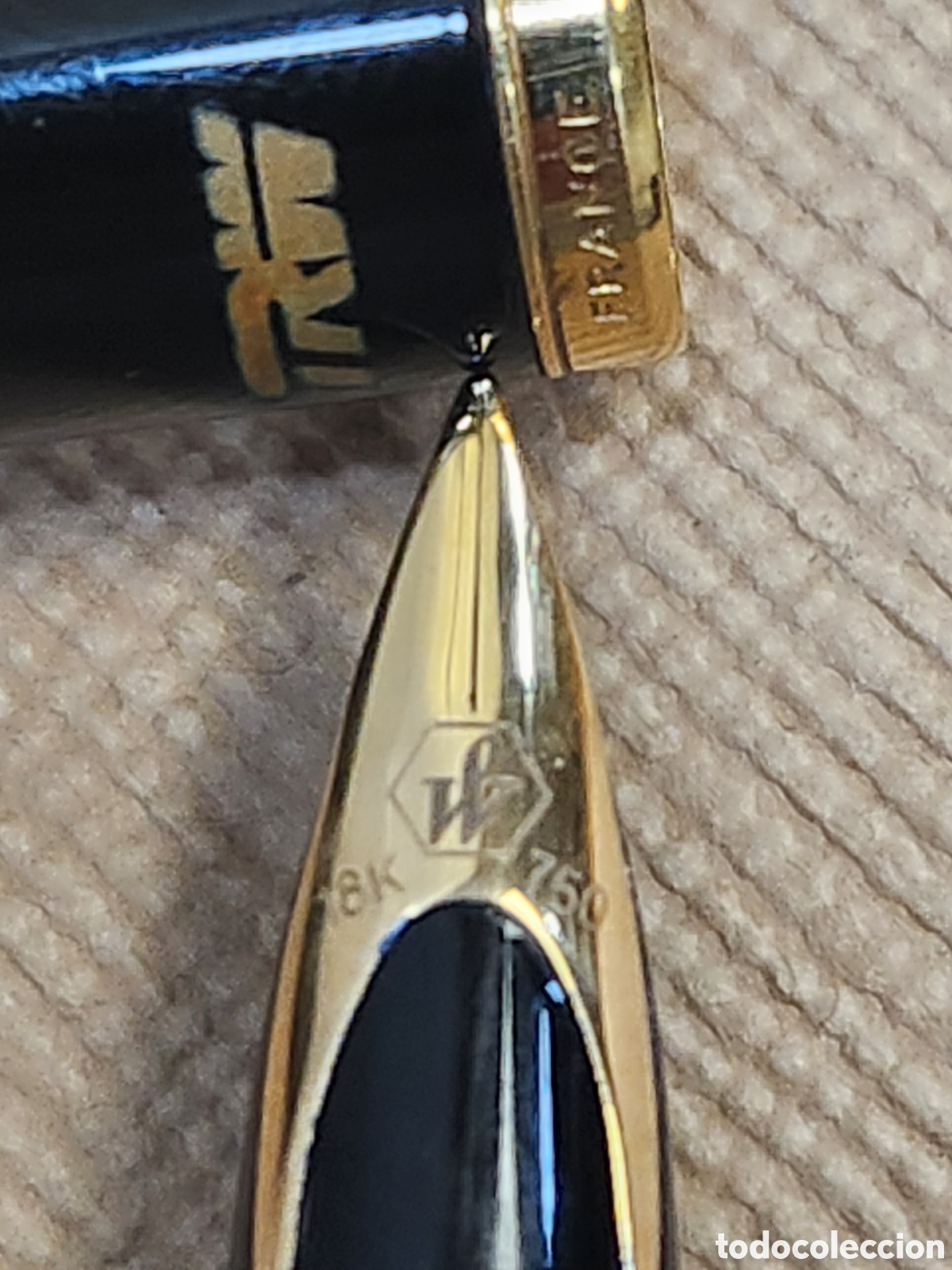Plumas estilogr&aacute;ficas antiguas: Pluma waterman punta de oro 18 k - Foto 7
