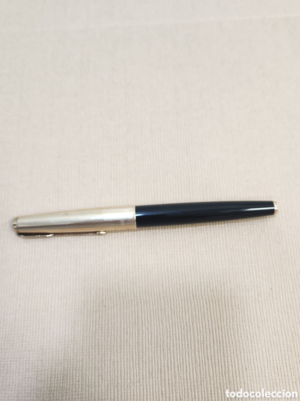 Plumas estilogr&aacute;ficas antiguas: Pluma Parker Dorada y Negra - Foto 2