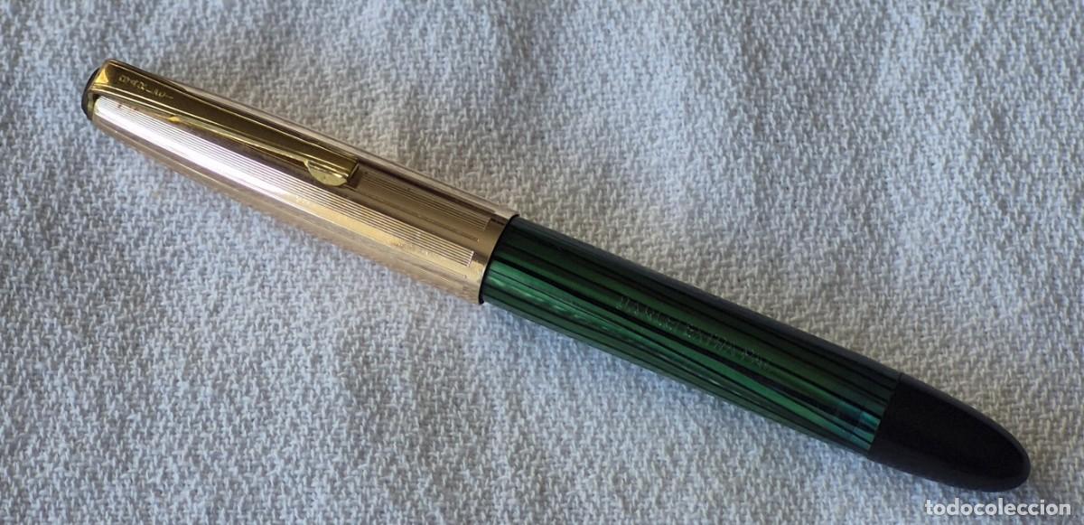 Plumas estilogr&aacute;ficas antiguas: PLUMA ESTILOGR&Aacute;FICA MARCA BARLEI EXTRA &ndash; Fabricada en Barcelona a&ntilde;os 1950-1955-punta de bola-colecci