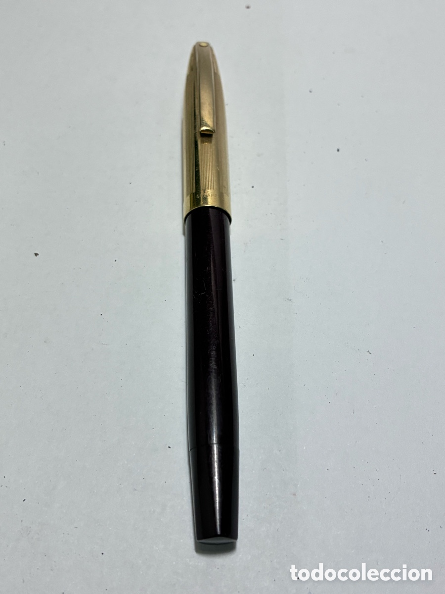 Plumas estilogr&aacute;ficas antiguas: Pluma Sheaffer Imperial burdeos plumin oro 14 kl