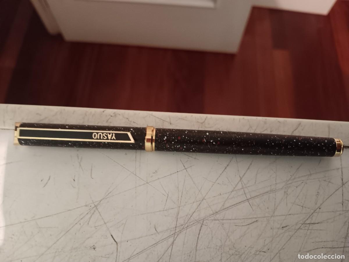 Plumas estilogr&aacute;ficas antiguas: Pluma nueva yasuo dorada oro iridium point w germany