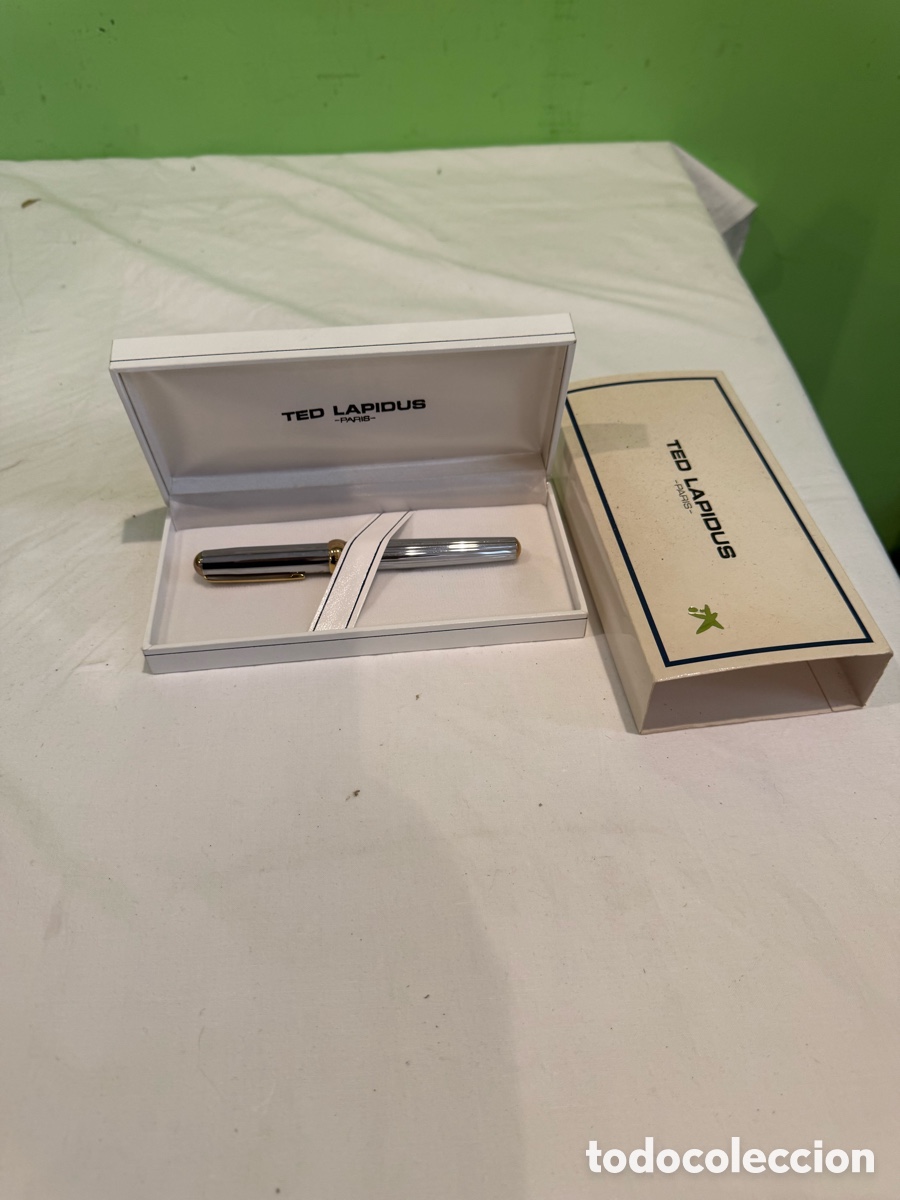 Old Fountain Pens: Pluma Ted Lapidus Paris nueva con logo La Caixa estuche original