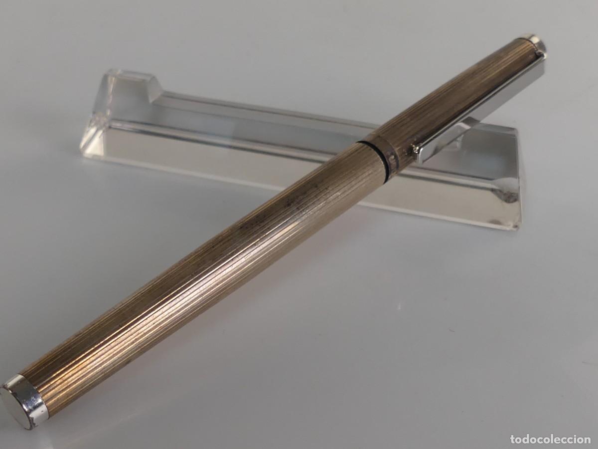 Penne stilografiche antiche: PLUMA ESTILOGRAFICA MARCA USUS GERMANY &ndash; CUERPO PLATA ANTIGUA 925 OBJETO DE COLECCI&Oacute;N