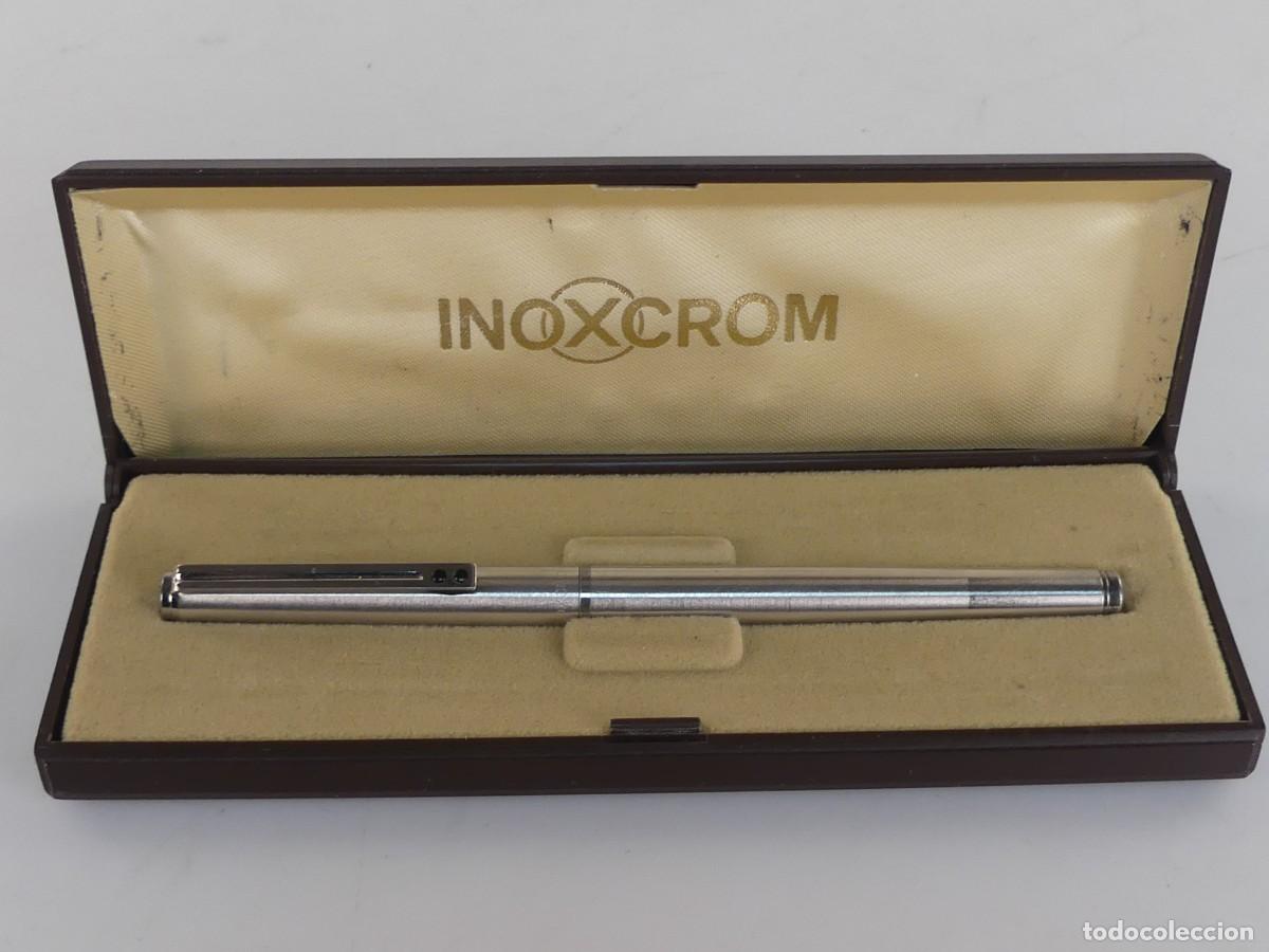 Plumas de tinta permanente antigas: PLUMA ESTILOGRAFICA MARCA INOXCROM 77 MADE IN SPAIN