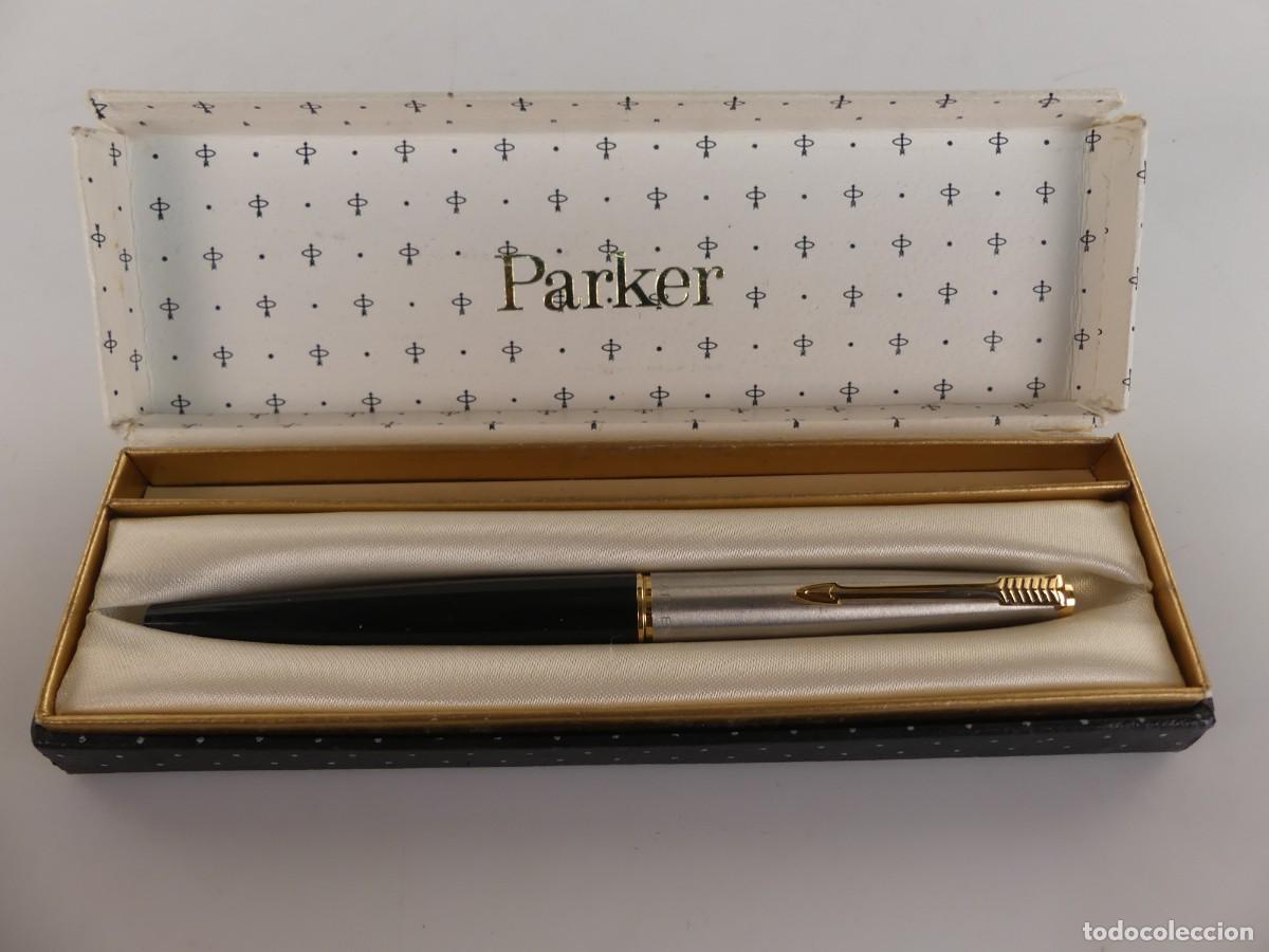 Plumas de tinta permanente antigas: PLUMA ESTILOGRAFICA PARKER 45 MADE IN U.S.A. TAPON CROMADO OBJETO DE COLECCI&Oacute;N