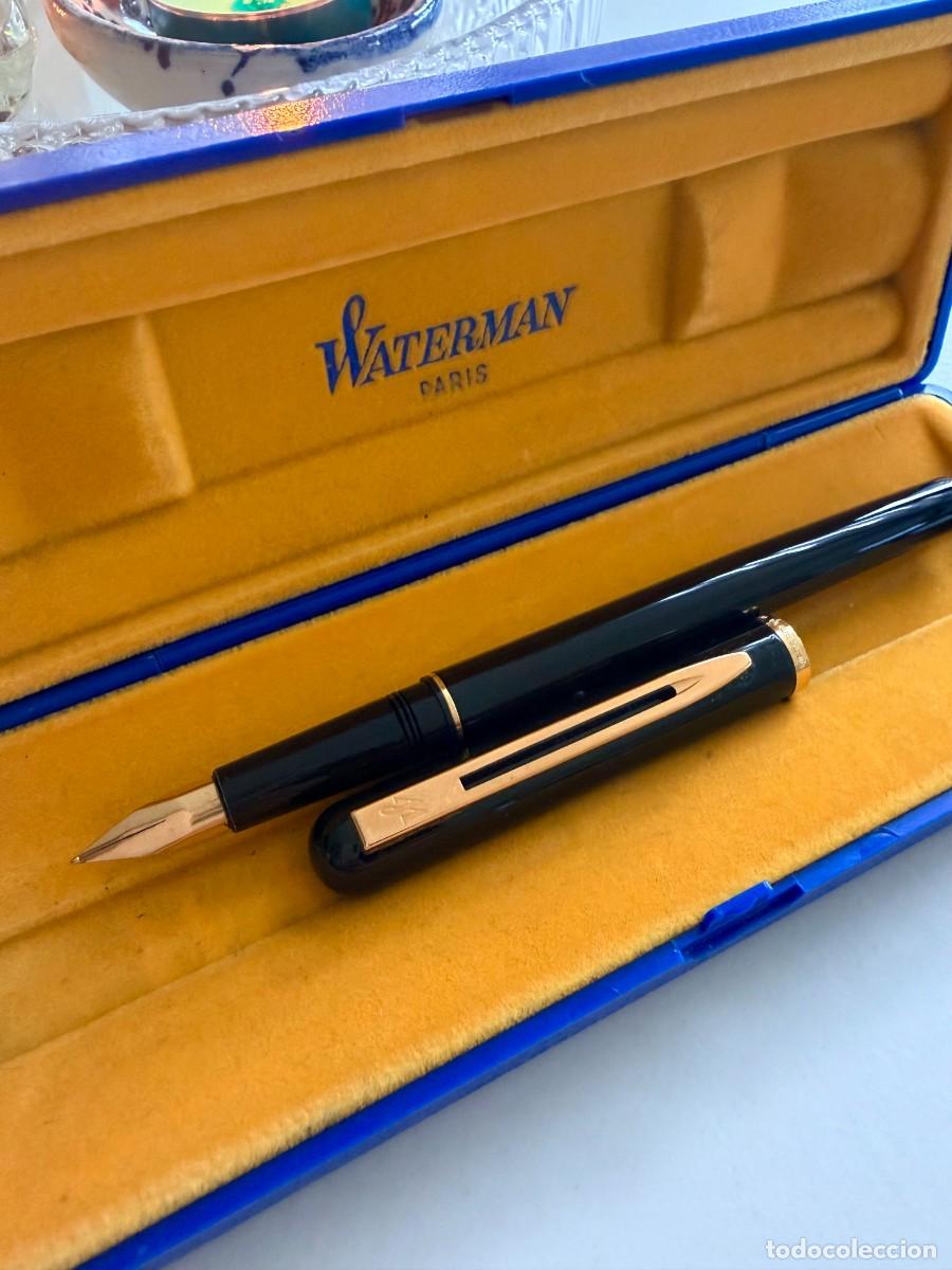 Plumas estilogr&aacute;ficas antiguas: Pluma estilogr&aacute;fica Waterman Paris vintage a&ntilde;os 80 con estuche original