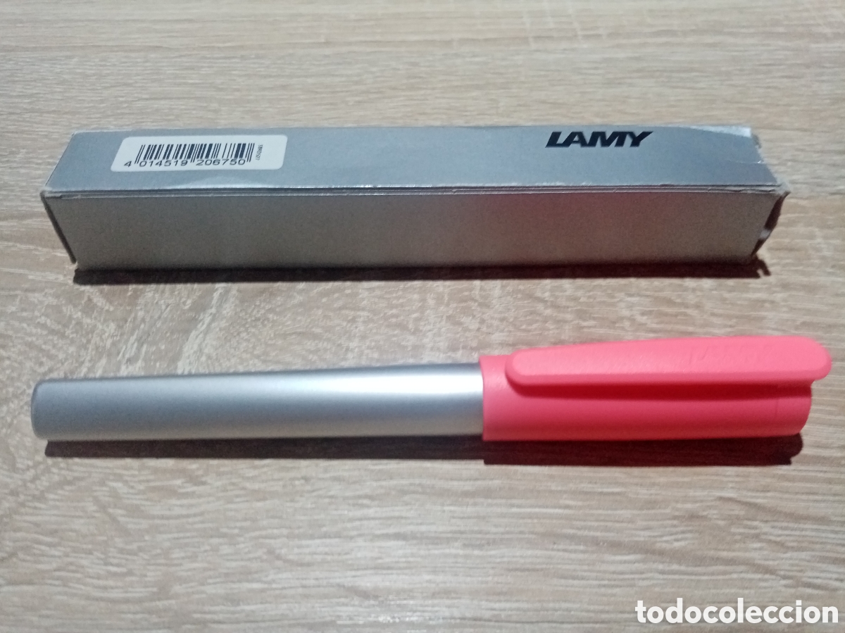 Plumas estilogr&aacute;ficas antiguas: PLUMA LAMY NEXX NEON CORAL, PUNTO M, A ESTRENAR