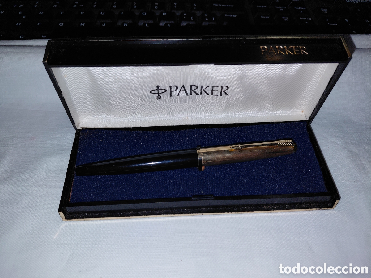 Plumas estilogr&aacute;ficas antiguas: ANTIGUA PLUMA PARKER 45 GT CAPUCHON CHAPADO 12K.FUNCIONA PROBADA CON AGUA.CON CAJ