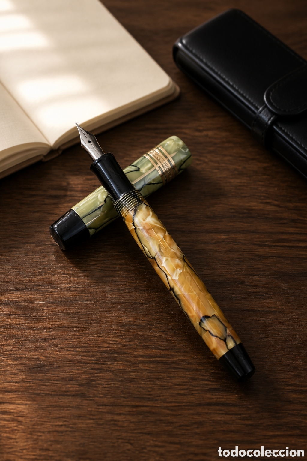 Plumas estilogr&aacute;ficas antiguas: ANTIGUA PLUMA ESTILOGR&Aacute;FICA ALEMANA KAWECO DISE&Ntilde;ADO CON UN PATR&Oacute;N MARMOLADO...