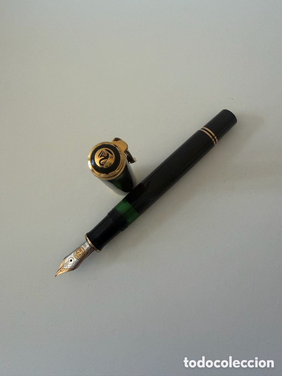 Plumas estilogr&aacute;ficas antiguas: Pluma estilogr&aacute;fica Pelikan M250 Old Style oro 14C Alemania pist&oacute;n
