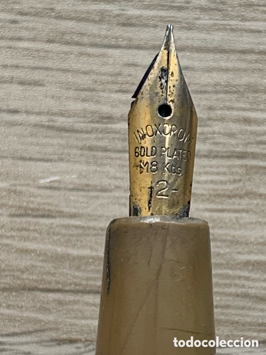 Alte F&uuml;llfederhalter: &bull;Pluma Estilogr&aacute;fica RUDOKA U.S.A Plumin 18 kt oro