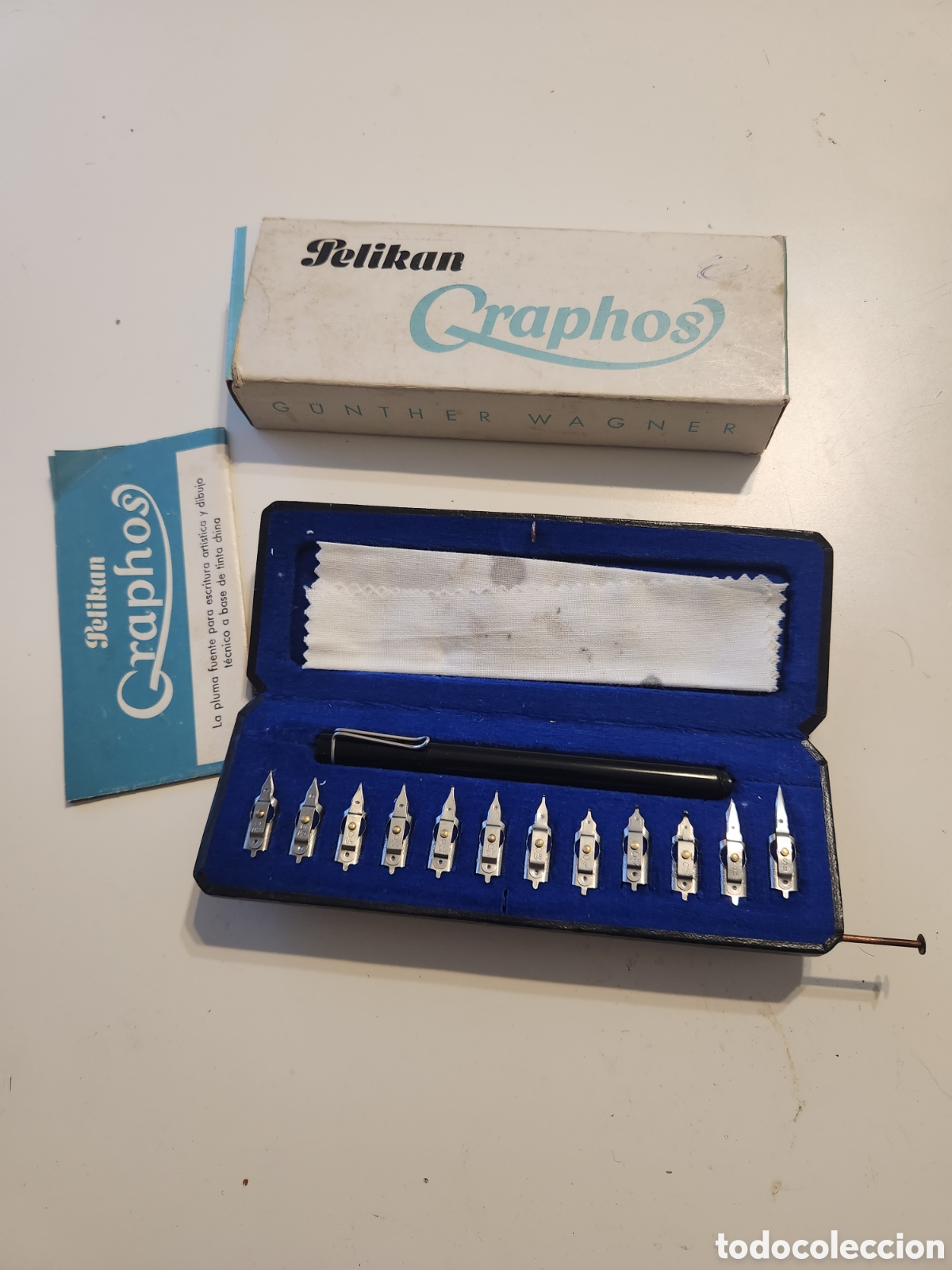 Alte F&uuml;llfederhalter: PLUMA PELIKAN GRAPHOS MEDIADOS SIGLO XIX. PARA DIBUJO TECNICO. COMO NUEVA