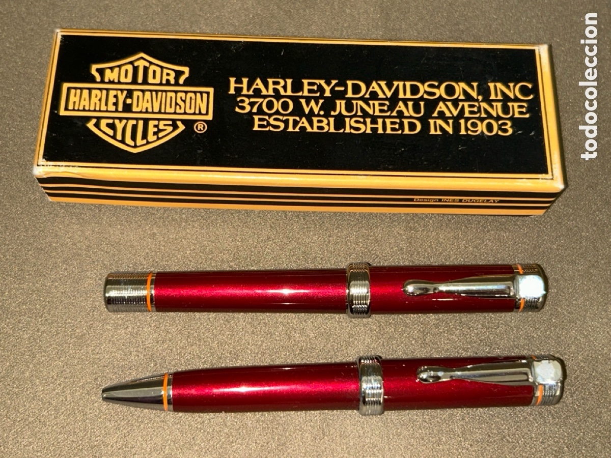 Alte F&uuml;llfederhalter: EDICI&Oacute;N LEYENDA 1903: SET DE ESCRITURA PREMIUM PLUMA Y BOL&Iacute;GRAFO HARLEY-DAVIDSON EN SU ESTUCHE