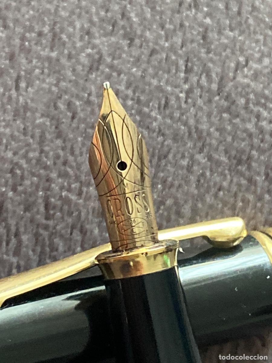 Plumas estilogr&aacute;ficas antiguas: CROSS con Plumin de Oro 14cts - Foto 2