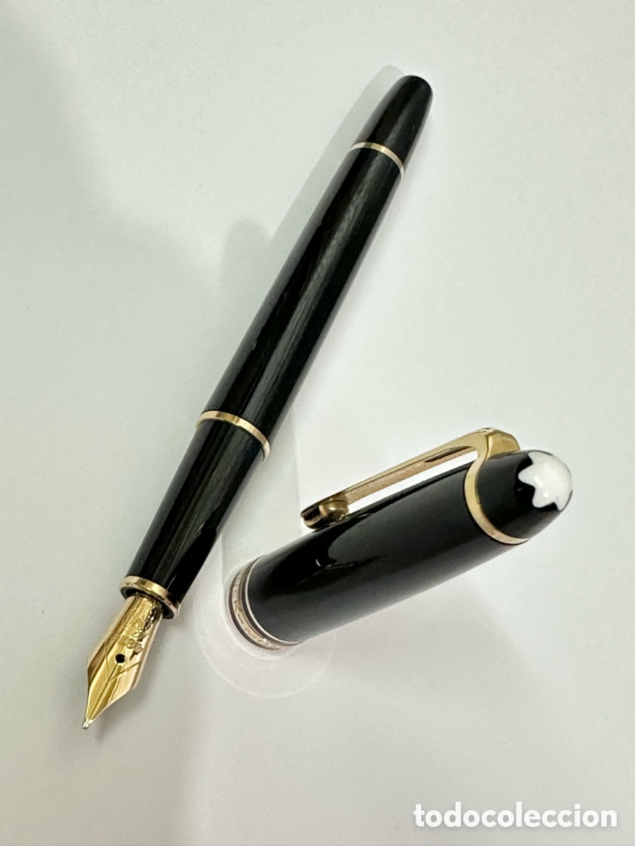 Alte F&uuml;llfederhalter: Antigua Pluma Montblanc Meisterstuck Estilogr&aacute;fica plumin Oro 14k Germany Vintage