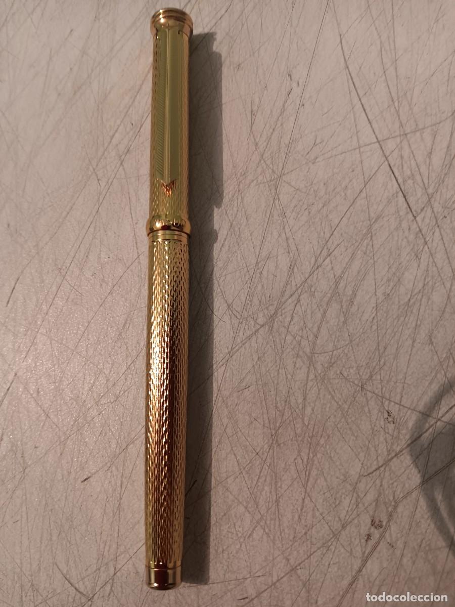 Plumas estilogr&aacute;ficas antiguas: Pluma yasuo nueva grabado tallado en oro chapado