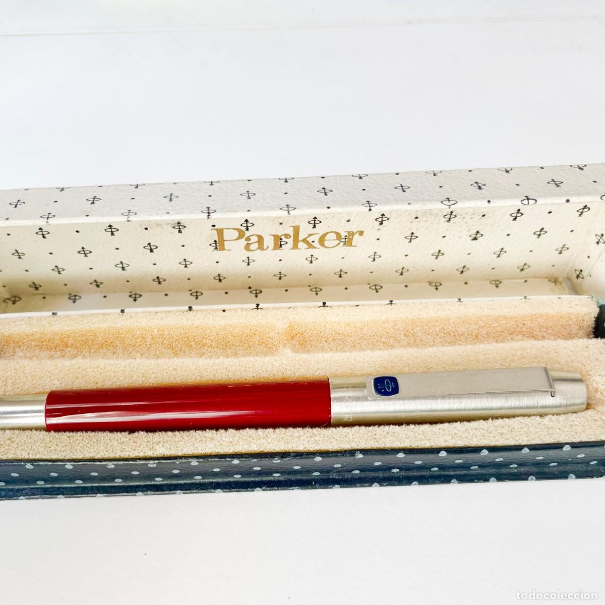Plumas estilogr&aacute;ficas antiguas: Pluma Estilogr&aacute;fica PARKER 45 Burgundy (Burdeos) y Acero &ndash; &iexcl;Un Cl&aacute;sico con Prueba de Escritura!