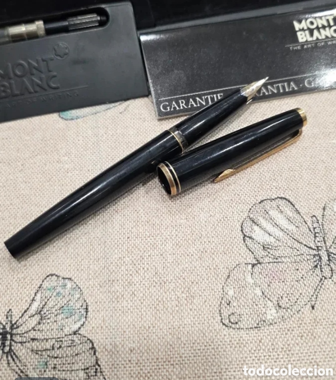 Plumas estilogr&aacute;ficas antiguas: PLUMA MONTBANC CON SU ESTUCHE