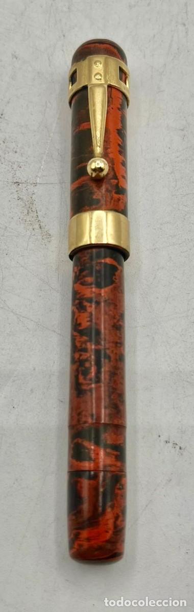 Plumas estilogr&aacute;ficas antiguas: Montblanc Safety Pen de la serie &rdquo;Red Ripple&rdquo;- a&ntilde;os 20
