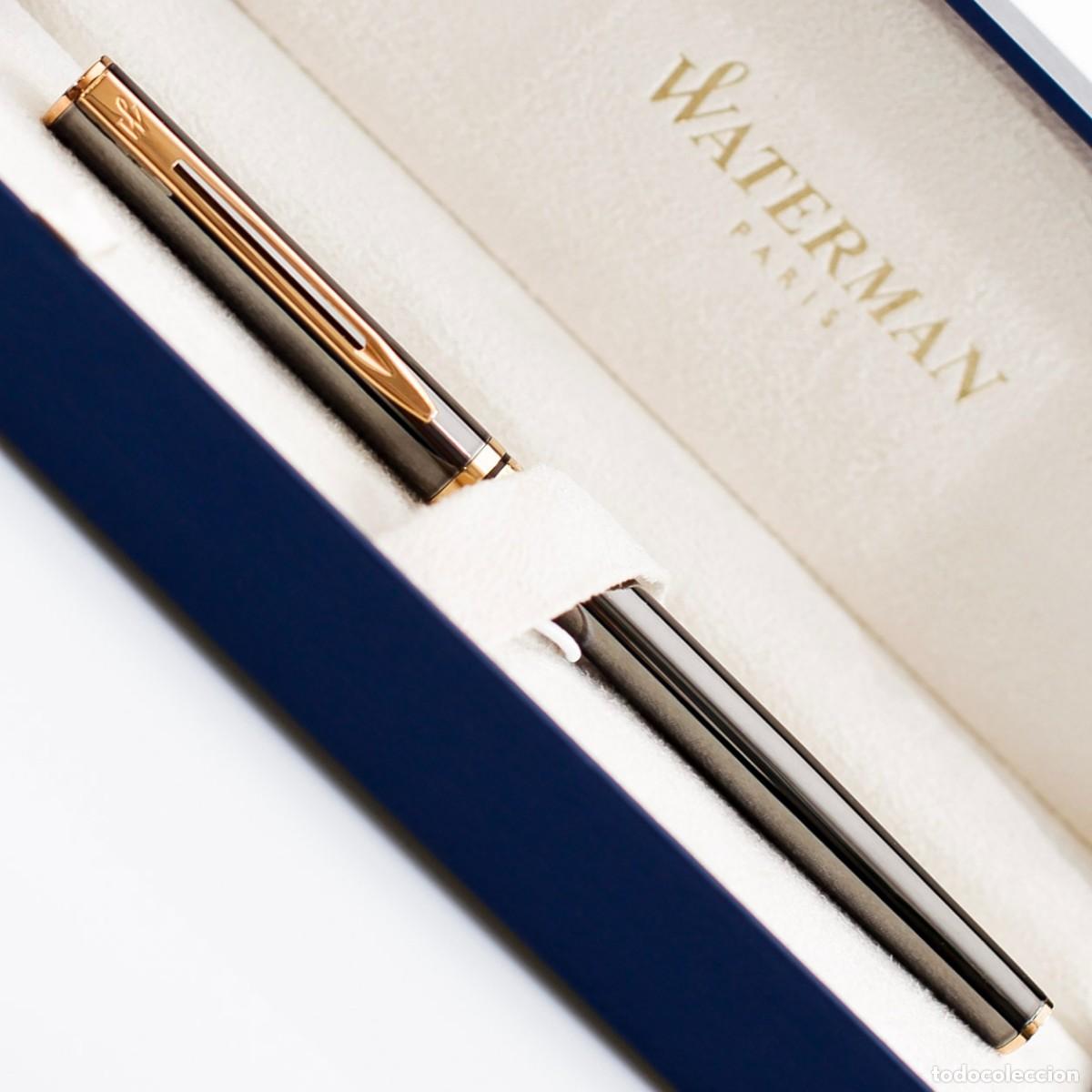 Old Fountain Pens: Pluma Estilogr&aacute;fica WATERMAN MAESTRO- Acabado Acero y Oro - Estuche Original