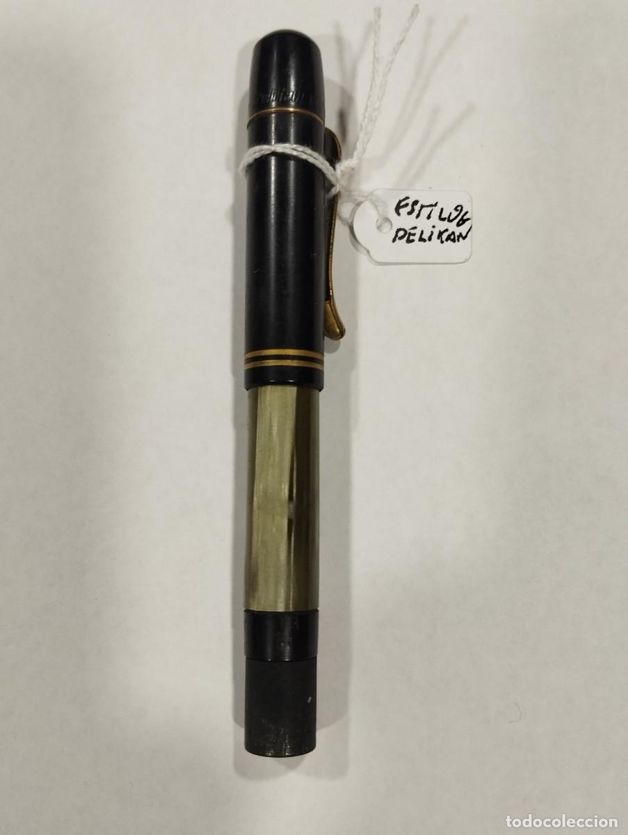 Plumas estilogr&aacute;ficas antiguas: ESTILOGR&Aacute;FICA PELIKAN 14 KARAT MARMOLADA.