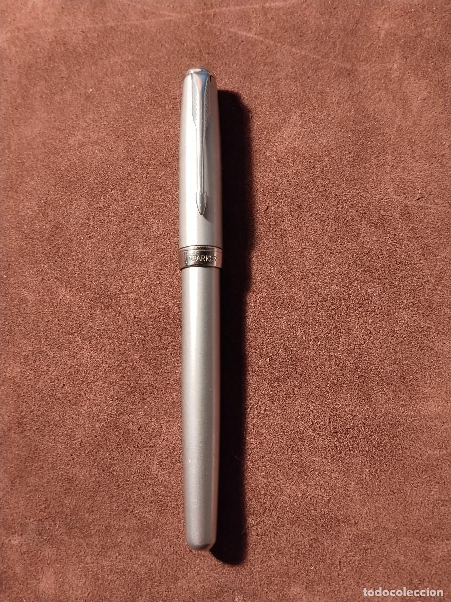 Plumas estilogr&aacute;ficas antiguas: Parker 45 de acero inoxidable &ndash; estilogr&aacute;fica cl&aacute;sica en muy buen estado