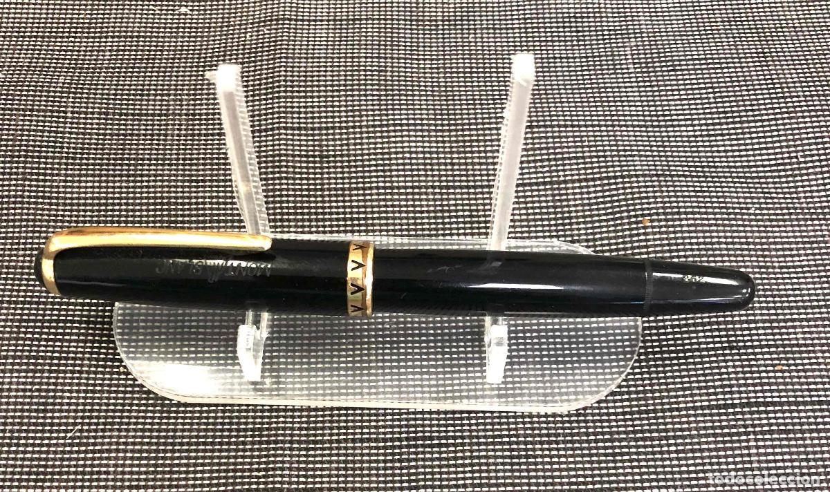 Plumas estilogr&aacute;ficas antiguas: PLUMA ESTILOGRAFICA NEGRA MARCA MONTBLANC