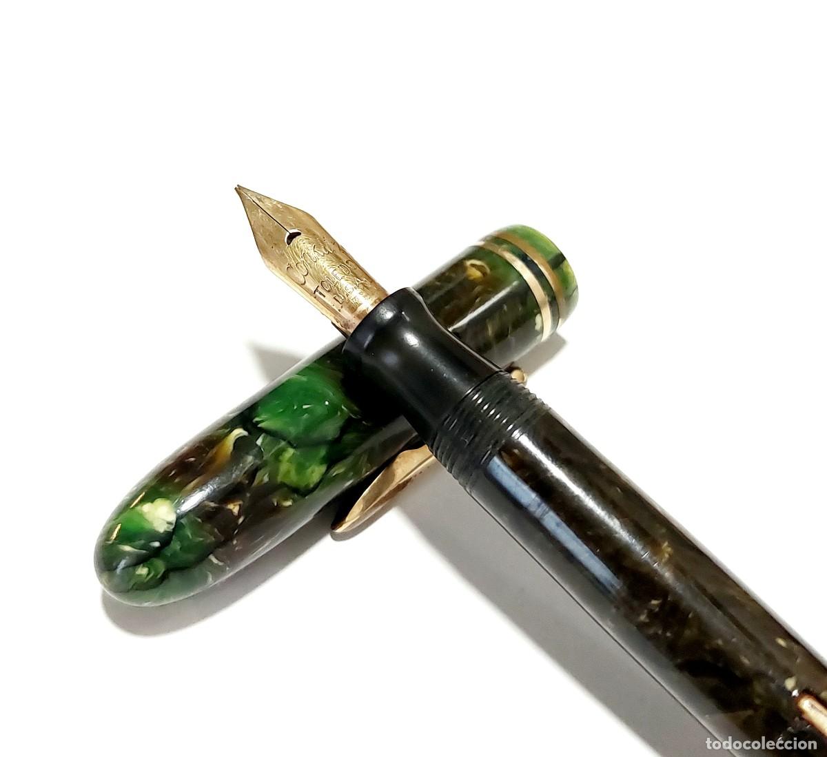 Penne stilografiche antiche: Conklin-pluma estilogr&aacute;fica-celuloide-a&ntilde;os 20-30