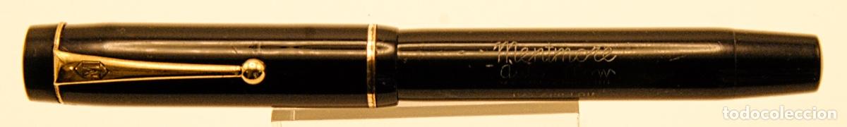 Plumas estilogr&aacute;ficas antiguas: MENTMORE AUTOFLOW NEGRA GOLD TRIM - REF: M01C -