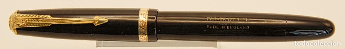 Plumas estilogr&aacute;ficas antiguas: PARKER DUOFOLD ENGLAND MARR&Oacute;N - GOLD TRIM -Ref: M04 -