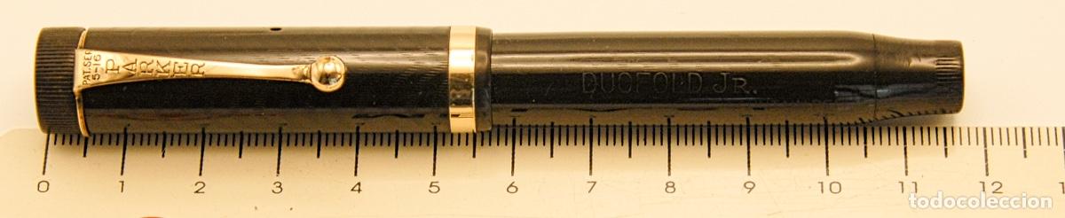 Plumas estilogr&aacute;ficas antiguas: PARKER DUOFOLD JR FLAT TOP LUCKY CURVE 1920,s -Ref: M06 -