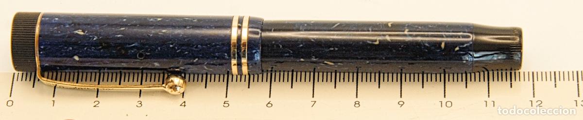Plumas estilogr&aacute;ficas antiguas: PARKER DUOFOLD JR FLAT TOP LAPIS LAZULI - Ref: M11 -