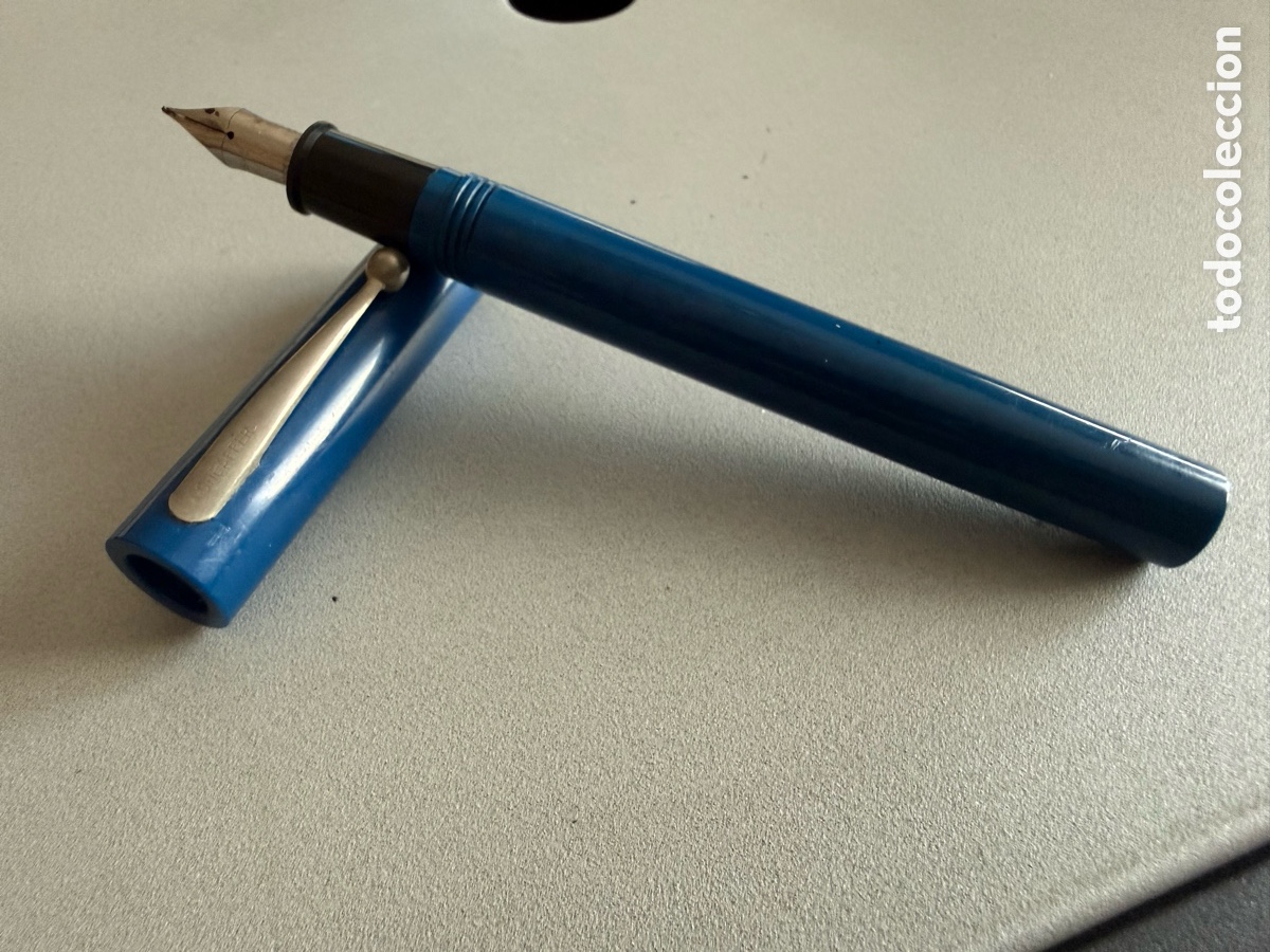 Plumas estilogr&aacute;ficas antiguas: Pluma Estilogr&aacute;fica. SHEAFFER Azul