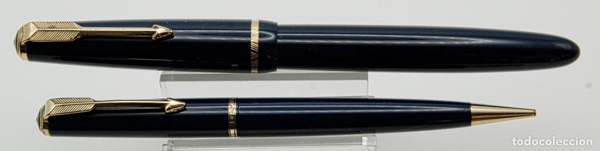 Plumas estilogr&aacute;ficas antiguas: PARKER VICTORY SET PEN & PENCIL c1960 -Ref: M14 - - Foto 2