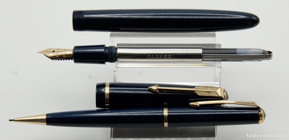 Plumas estilogr&aacute;ficas antiguas: PARKER VICTORY SET PEN & PENCIL c1960 -Ref: M14 - - Foto 4
