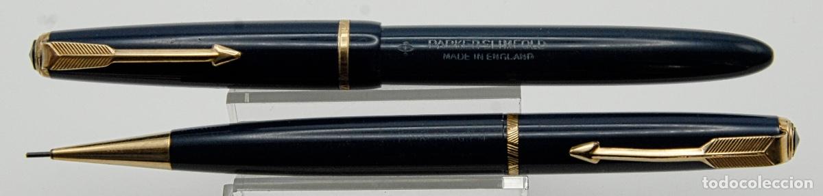Plumas estilogr&aacute;ficas antiguas: PARKER SLIMFOLD SET PEN & PENCIL c1962 -Ref: M15 - - Foto 3