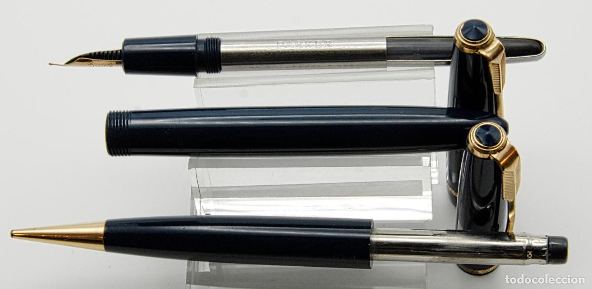 Plumas estilogr&aacute;ficas antiguas: PARKER SLIMFOLD SET PEN & PENCIL c1962 -Ref: M15 - - Foto 5