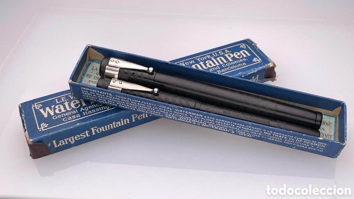 Plumas estilogr&aacute;ficas antiguas: Plumas Waterman Ideal 15S y 14 (1903)