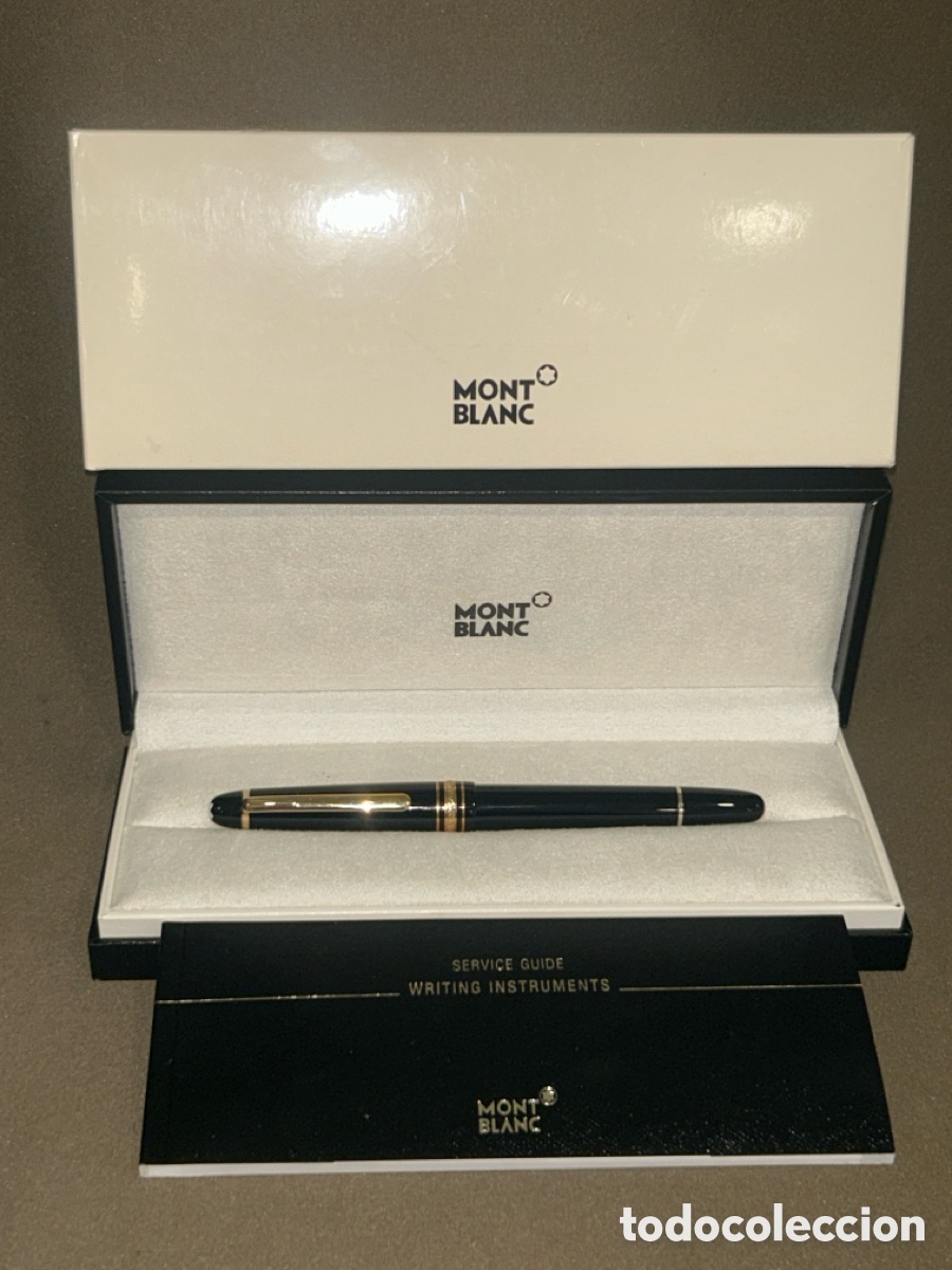 Plumas estilogr&aacute;ficas antiguas: PLUMA MONTBLANC MEISTERSTUCK 4810 PLUMIN ORO 14K, CAJA ORIGINAL Y *NUEVA,SIN USO*
