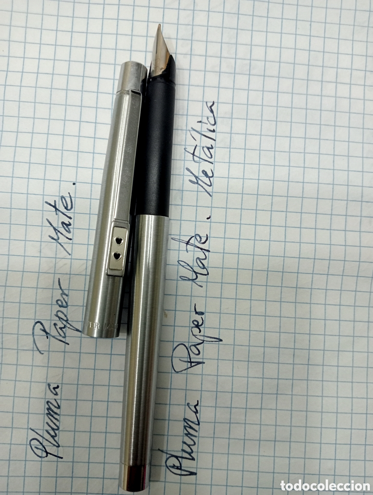 Plumas estilogr&aacute;ficas antiguas: Pluma Papermate de acero