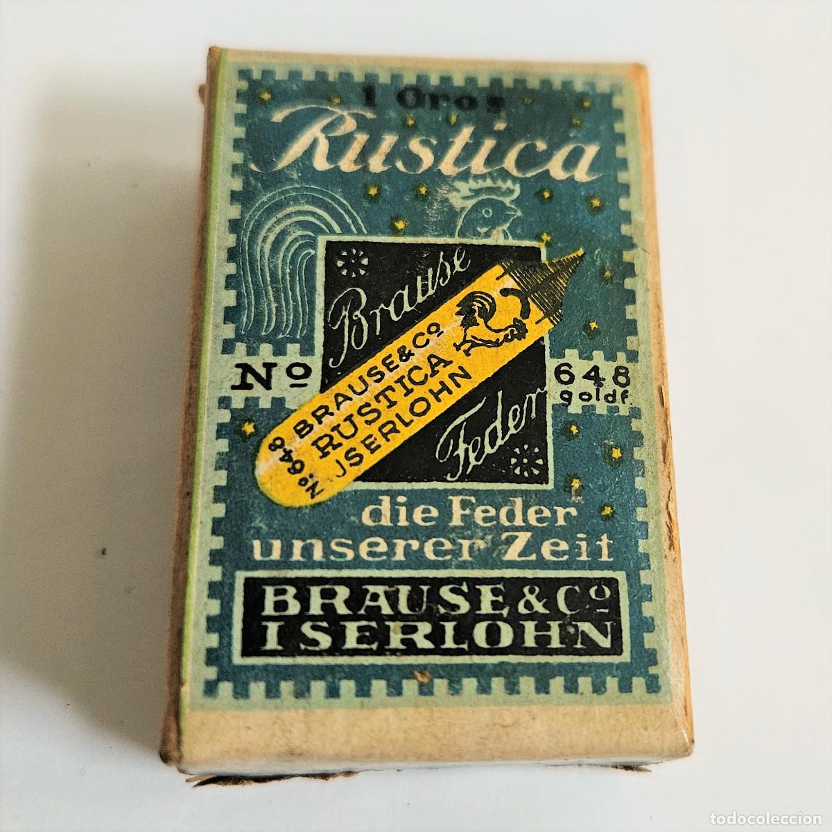 Plumas estilogr&aacute;ficas antiguas: Caja de plumillas de pluma estilogr&aacute;fica de Brause Iserlohn. 1920 - 1930